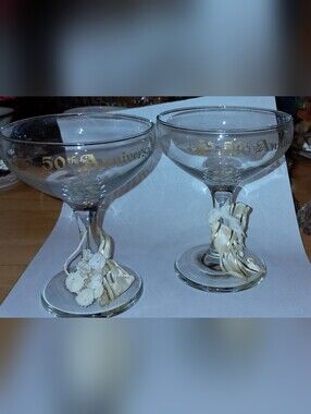 50th ANNIVERSARY CHAMPAGNE GLASSES